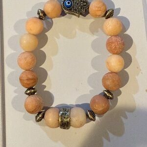 Elegant Beaded Bracelet with Silver Accents
